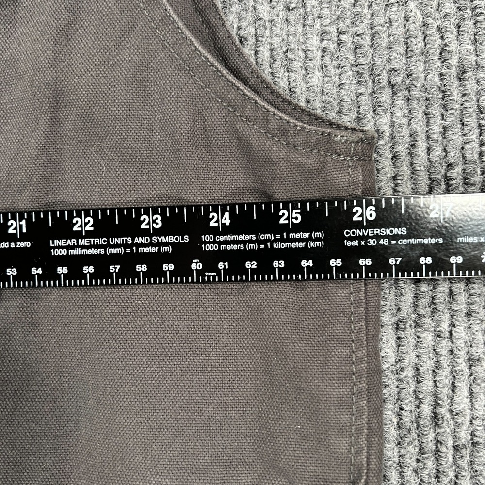 Prana Canvas Vest Jacket Mens 2XL XXL Brown Gray Sleeveless Lined Full Zip New - Picture 12 of 15